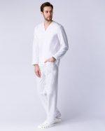 Костюм пекаря с длинным рукавом (тк.Бязь,145), белый — изображение 2