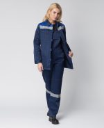 Костюм женский Весна-2 СОП NEW (тк.Смесовая,210) п/к, т.синий/васильковый — изображение 4