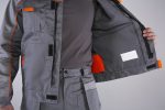 Костюм Союз-Профессионал-1 (тк.Балтекс,240) брюки, серый/св.серый/оранжевый — изображение 2