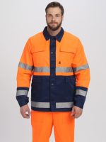 Костюм сигнальный Яркон-2 СОП (тк.Смесовая,210) п/к, оранжевый/т.синий — изображение 6