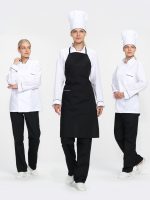 Костюм женский повара Гурман (тк.ТиСи), белый/черный