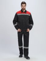 Костюм Лигор-2 СОП (тк.Смесовая,210) п/к, черный/красный — изображение 10