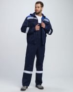 Костюм Нейч-2 СОП с капюшоном (тк.Смесовая,210) п/к, т.синий/васильковый — изображение 8