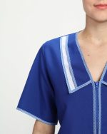 Халат женский Сакура (тк.Габардин), васильковый — изображение 4