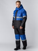 Костюм зимний Мегрес-2 СОП (тк.OxLine,90) п/к, васильковый/черный — изображение 22