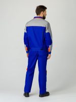 Костюм Союз-Профессионал-2 (тк.Балтекс,240) п/к, васильковый/св.серый/оранжевый — изображение 2