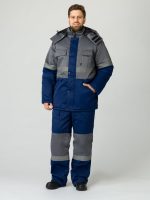 Костюм зимний Нордхард-2 СОП (тк.Смесовая,250) п/к, т.синий/серый — изображение 2