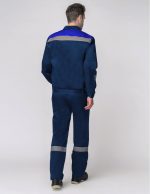 Костюм Лигор-1 СОП (тк.Смесовая,210) брюки, т.синий/васильковый — изображение 3