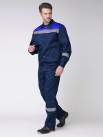 Костюм Лигор-1 СОП (тк.Смесовая,210) брюки, т.синий/васильковый — изображение 2