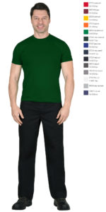 Футболка тёмно-зелёная 160г/м2 — изображение 2