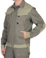 Костюм ВЕСТ-ВОРК куртка кор., п/к т.оливковый со св.оливковым пл. 275 г/кв.м — изображение 8