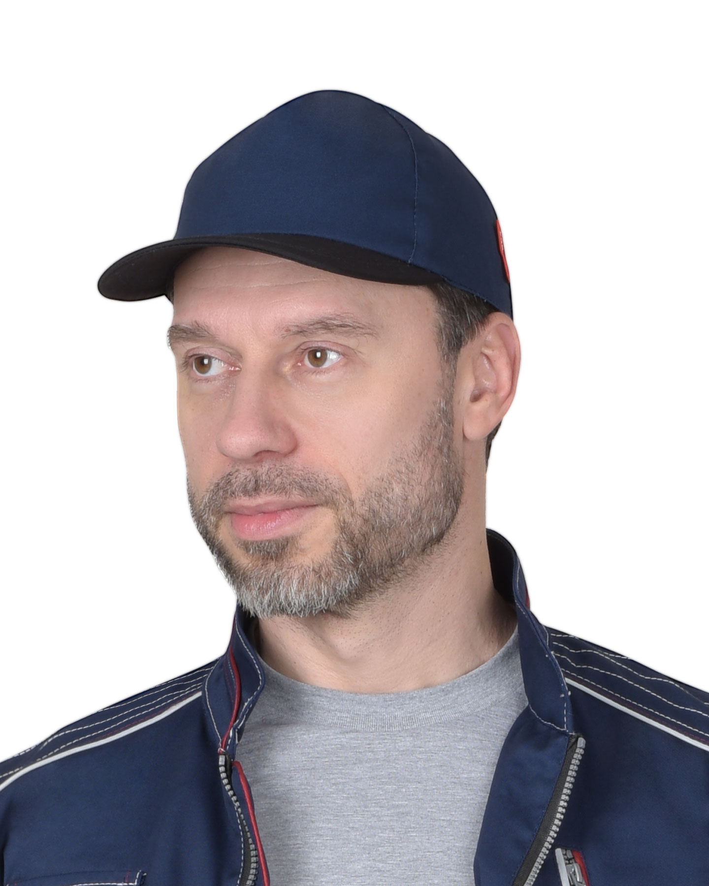 133544.jpg Кепка-бейсболка синяя с черным — изображение 1