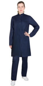 Халат ВАЛЕНСИЯ женский темно-синий, ХАССП